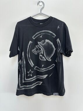 Metal Mulisha Black Short-Sleeve Tee with White Skull Graphic